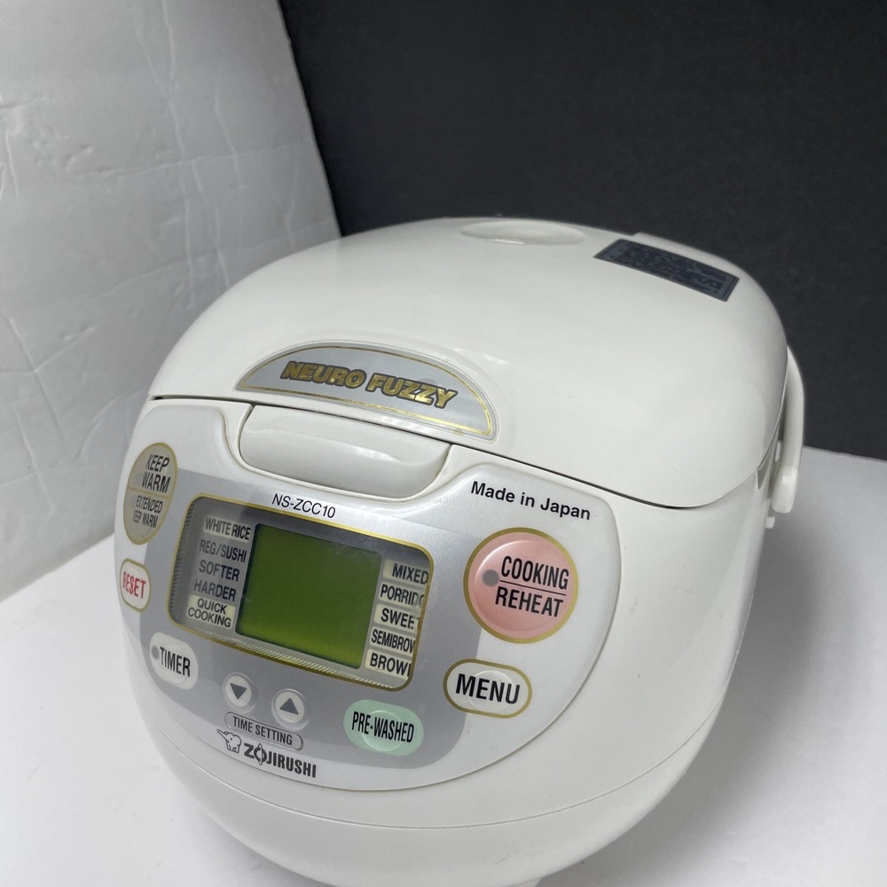 Zojirushi NS-ZCC10 5-1/2-Cup Neuro Fuzzy Rice Cooker and Warmer, Premium White